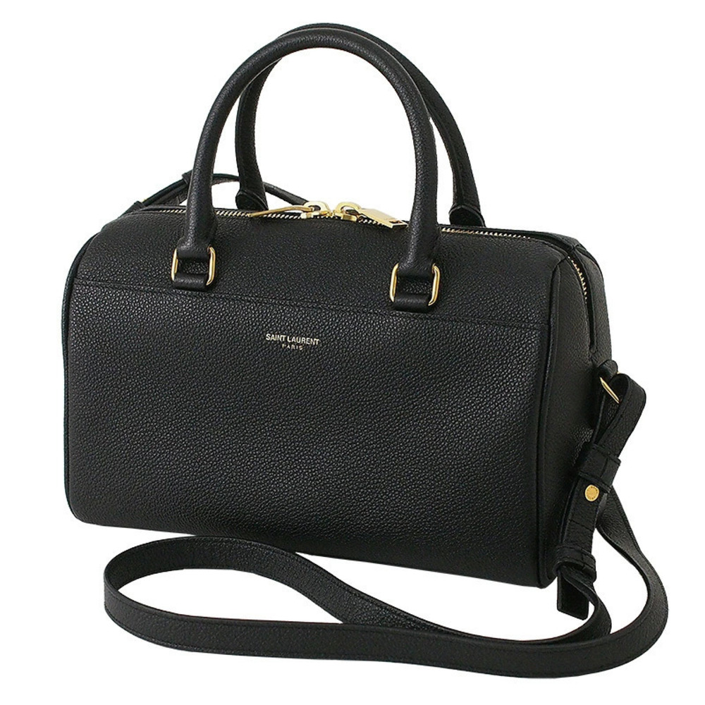 Saint Laurent Baby Duffle Leather Shoulder Bag Black